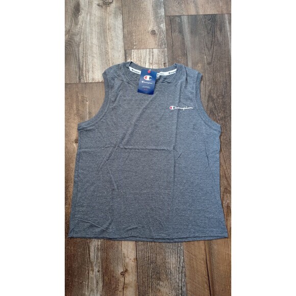NWT Women's Champion Powerblend Muscle Tee in Heather Gray, Size Large - Picture 1 of 6